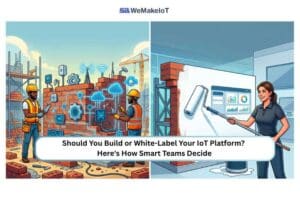Decision-maker comparing white-label IoT platform dashboards before choosing a solution for their business